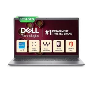 dell 15 intel core i5 13th gen 1334u, 16gb ddr4 ram, 512gb ssd, fhd 15.6"/39.62 cm, windows 11, mso'24, grey, 1.66kg, 120hz 250 nits display, 15 month mcafee, thin & light laptop